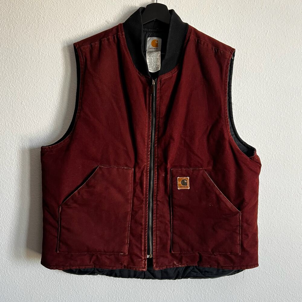 Carhartt V02 CLY red work wear vest